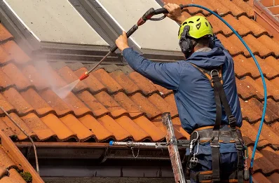 Démoussage et hydrofuge de toiture à Merlines